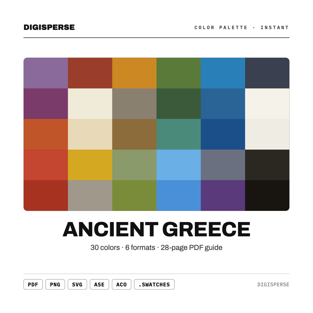 Ancient Greece — every swatch at a glance (classic hero)