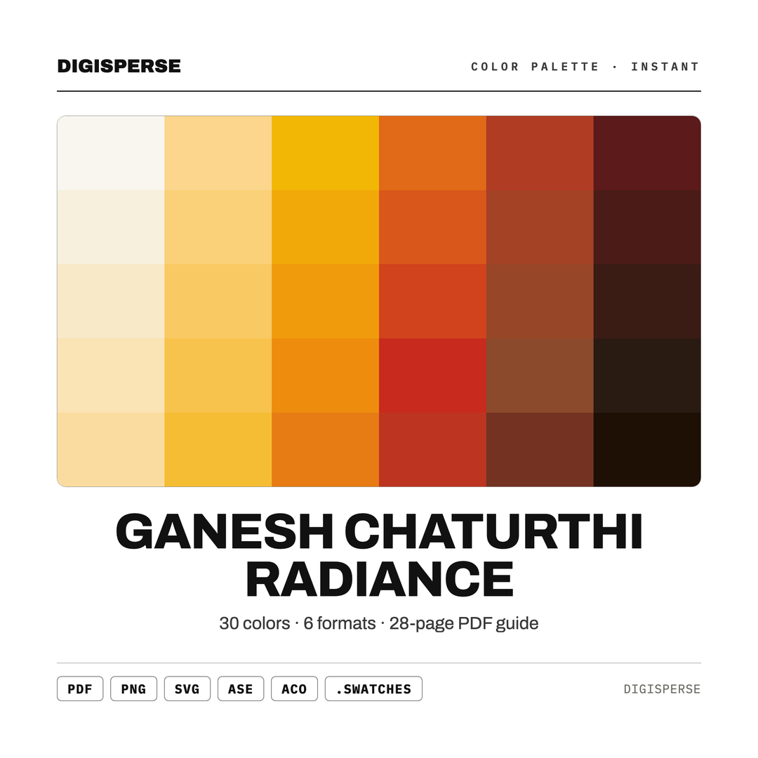 Ganesh Chaturthi Radiance — every swatch at a glance (classic hero)