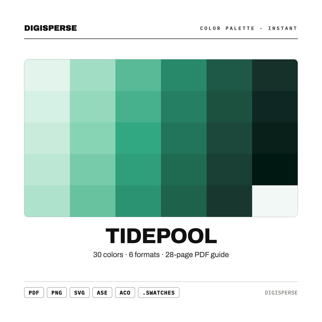 Tidepool — every swatch at a glance (classic hero)