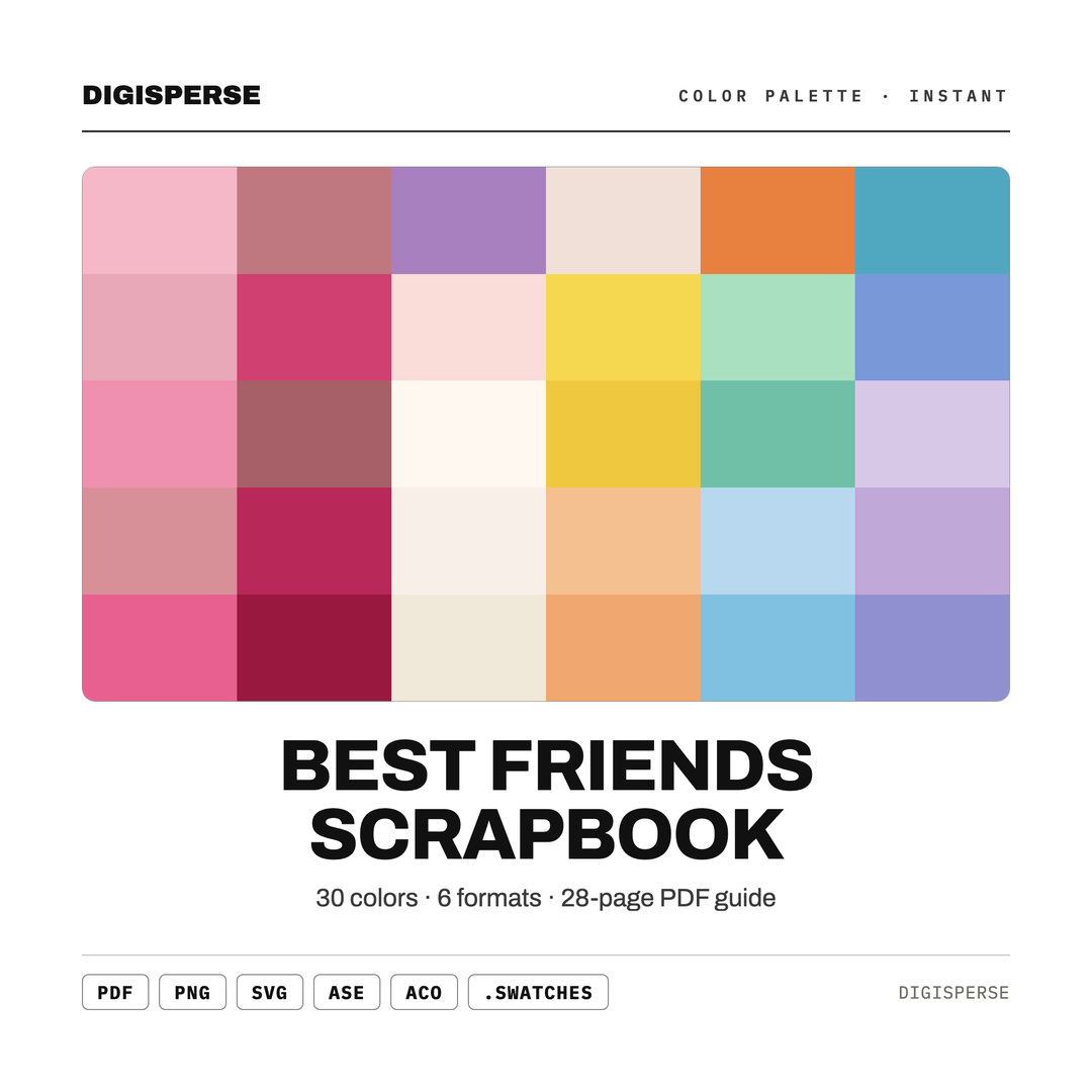 Best Friends Scrapbook — every swatch at a glance (classic hero)