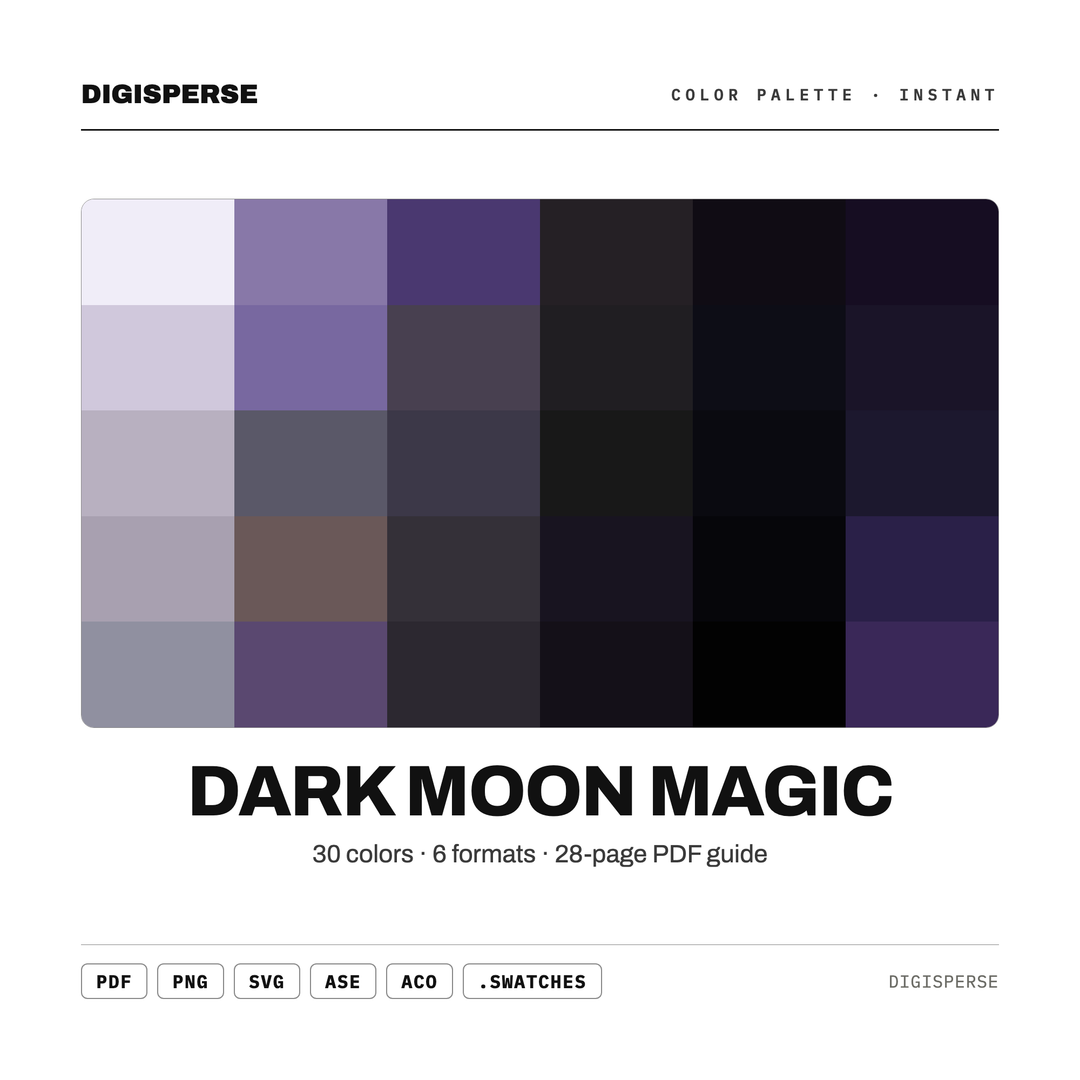 Dark Moon Magic — every swatch at a glance (classic hero)