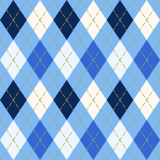 Seamless pattern tile — aegean blue classic argyle
