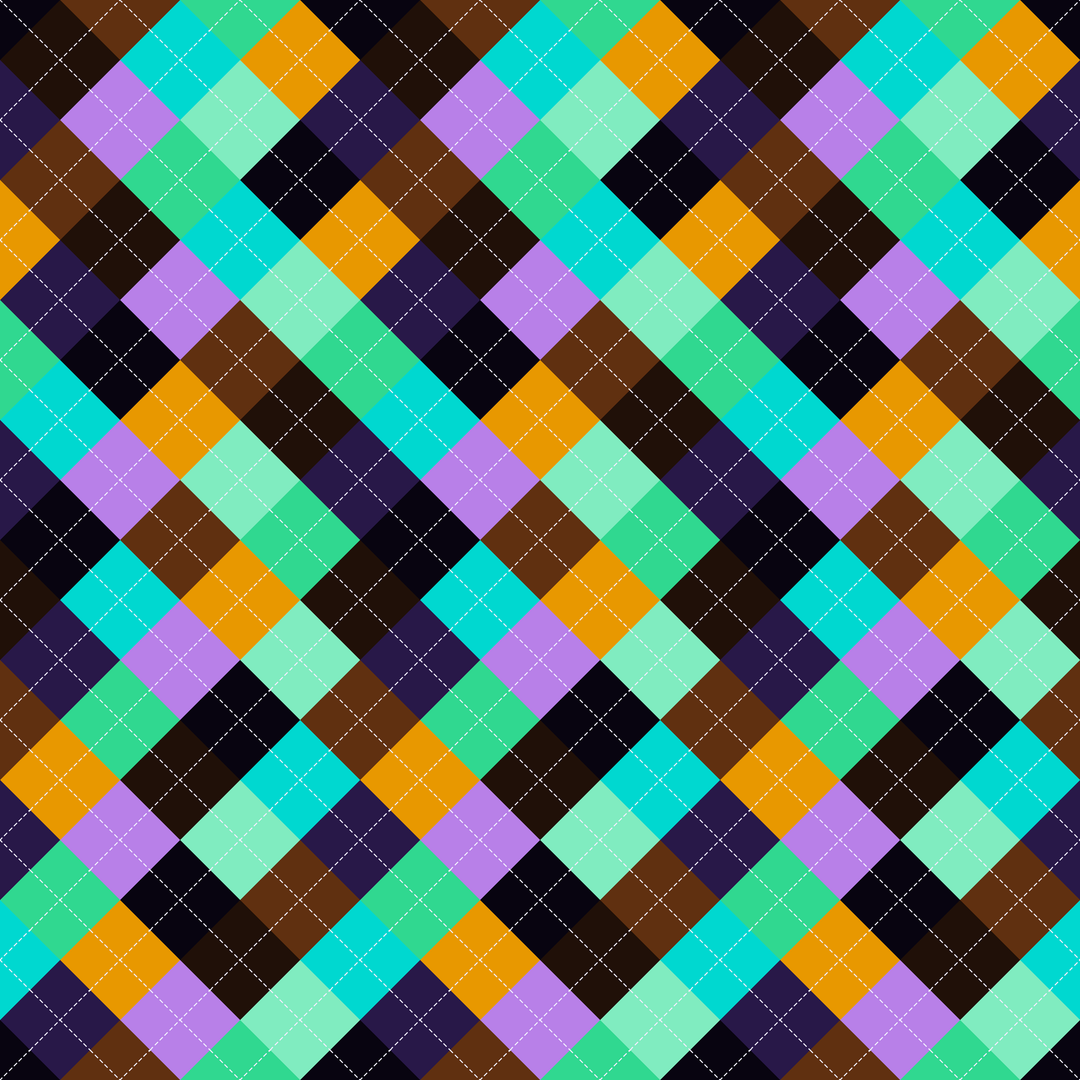 Seamless pattern tile — afrofuturism argyle
