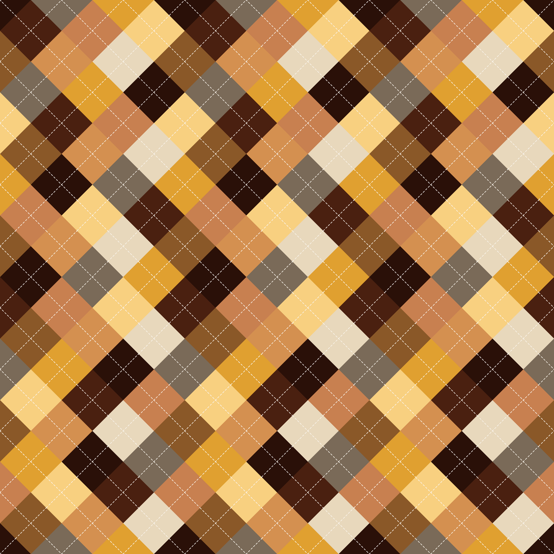 Seamless pattern tile — aged whiskey argyle