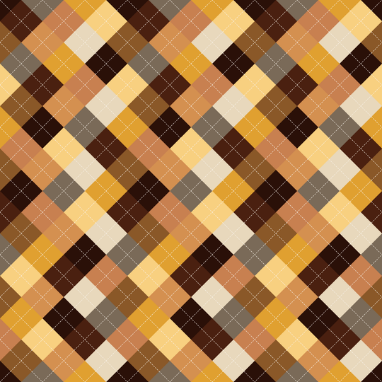 Seamless pattern tile — aged whiskey argyle