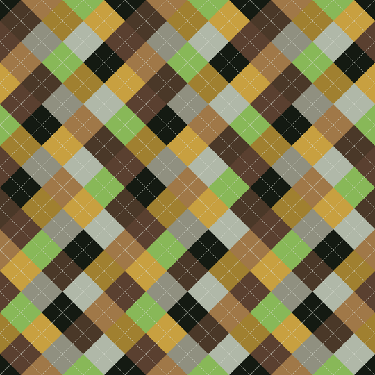 Seamless pattern tile — ancient forest argyle