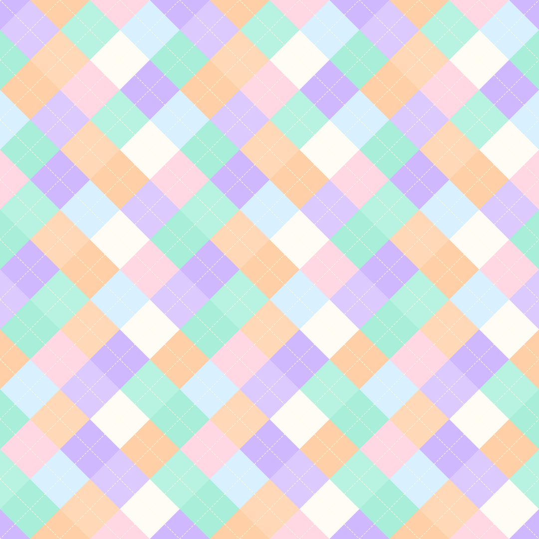 Seamless pattern tile — anime pastel argyle