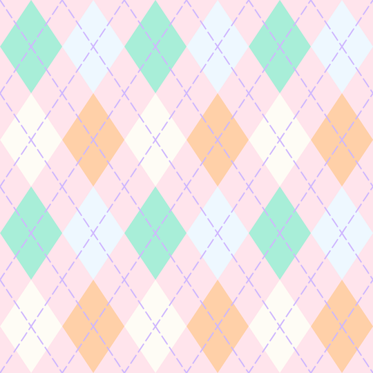 Seamless pattern tile — anime pastel classic argyle