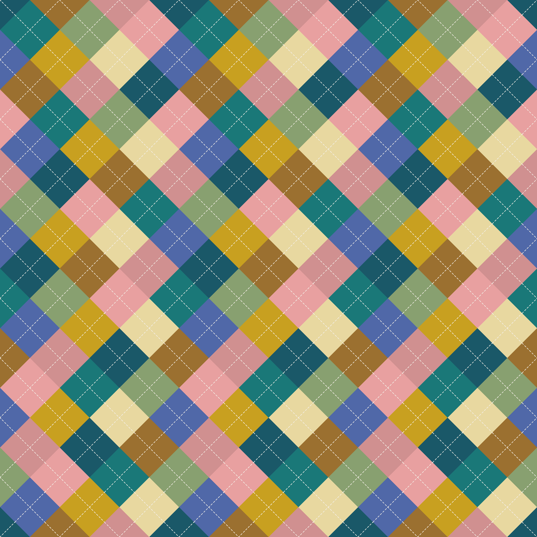 Seamless pattern tile — art nouveau argyle