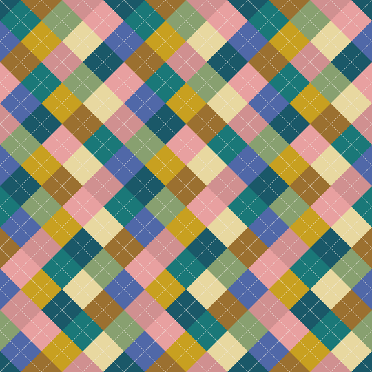 Seamless pattern tile — art nouveau argyle