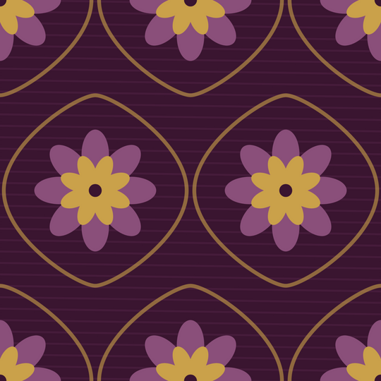 Seamless pattern tile — aubergine plum brocade