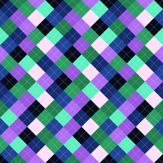 Seamless pattern tile — aurora borealis argyle