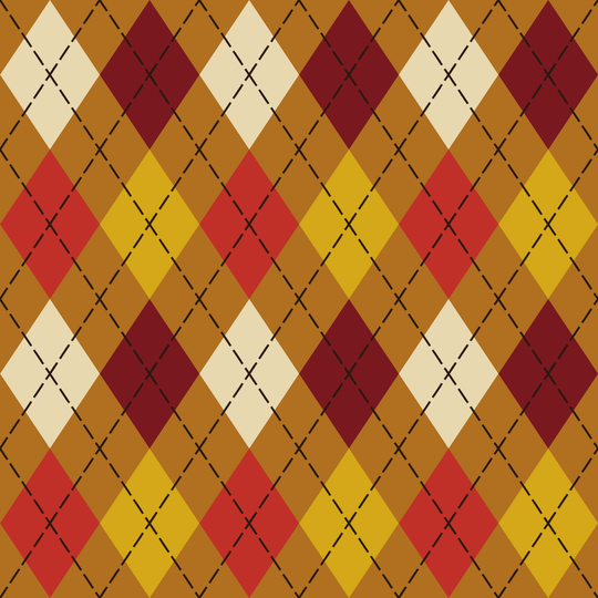 Seamless pattern tile — autumn harvest classic argyle