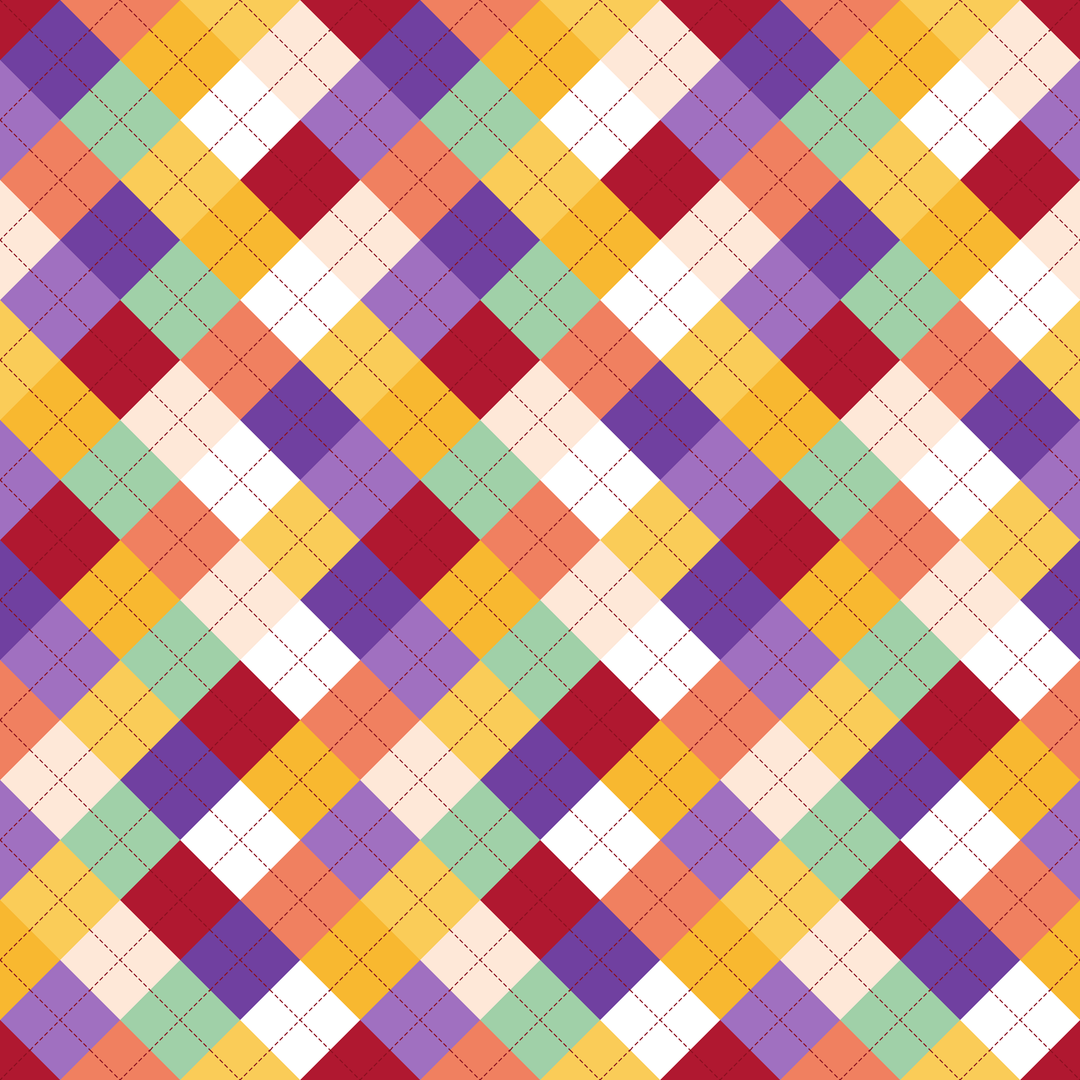 Seamless pattern tile — bali sunrise argyle