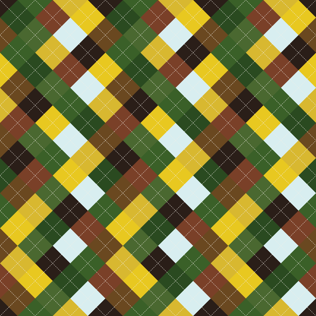 Seamless pattern tile — barefoot dewy grass argyle