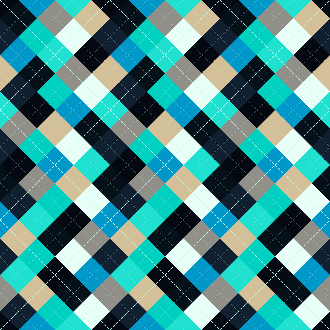 Seamless pattern tile — bioluminescent bay argyle