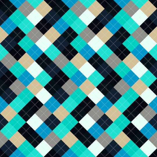 Seamless pattern tile — bioluminescent bay argyle