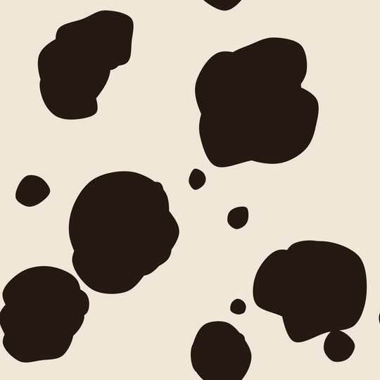 Seamless pattern tile — black bone round cowhide