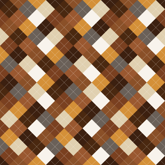 Seamless pattern tile — black coffee argyle