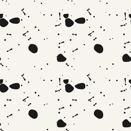 Seamless pattern tile — black ivory paint splatter