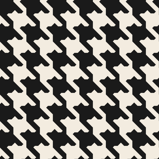 Seamless pattern tile — black linen classic houndstooth
