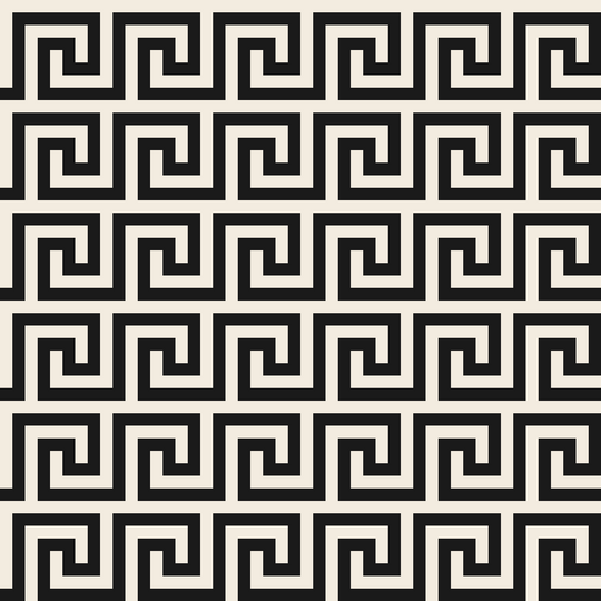 Seamless pattern tile — black linen greek key