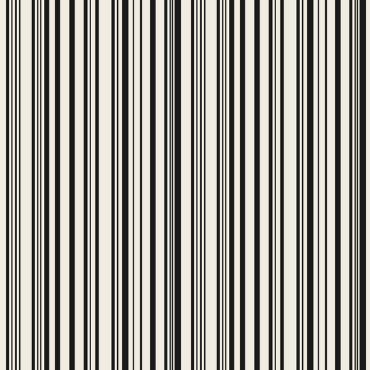 Seamless pattern tile — black linen irregular barcode stripe
