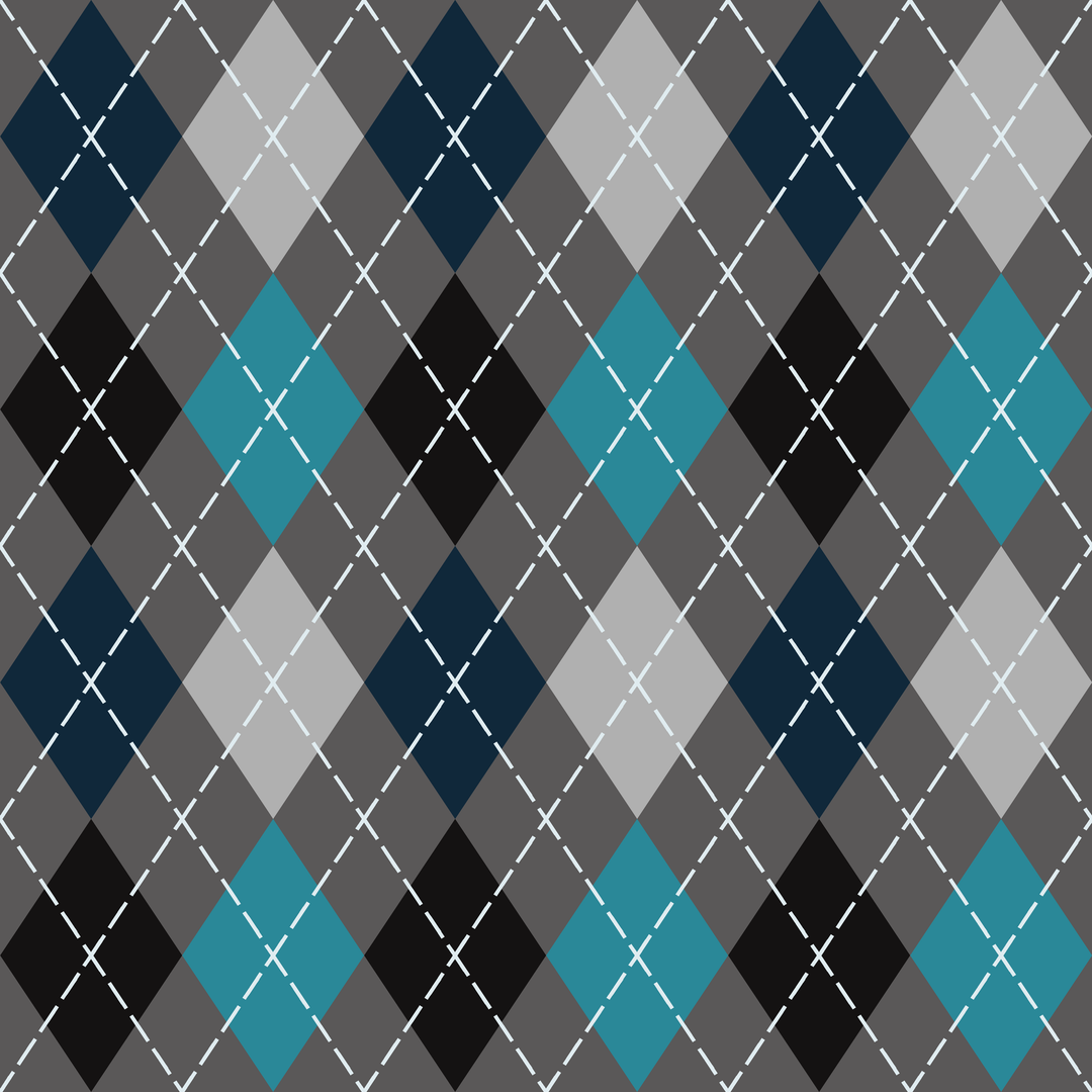 Seamless pattern tile — black sand beach classic argyle