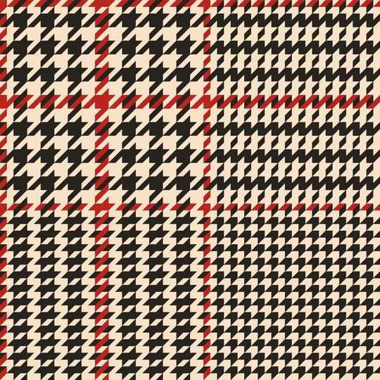Seamless pattern tile — charcoal bone glen plaid ii