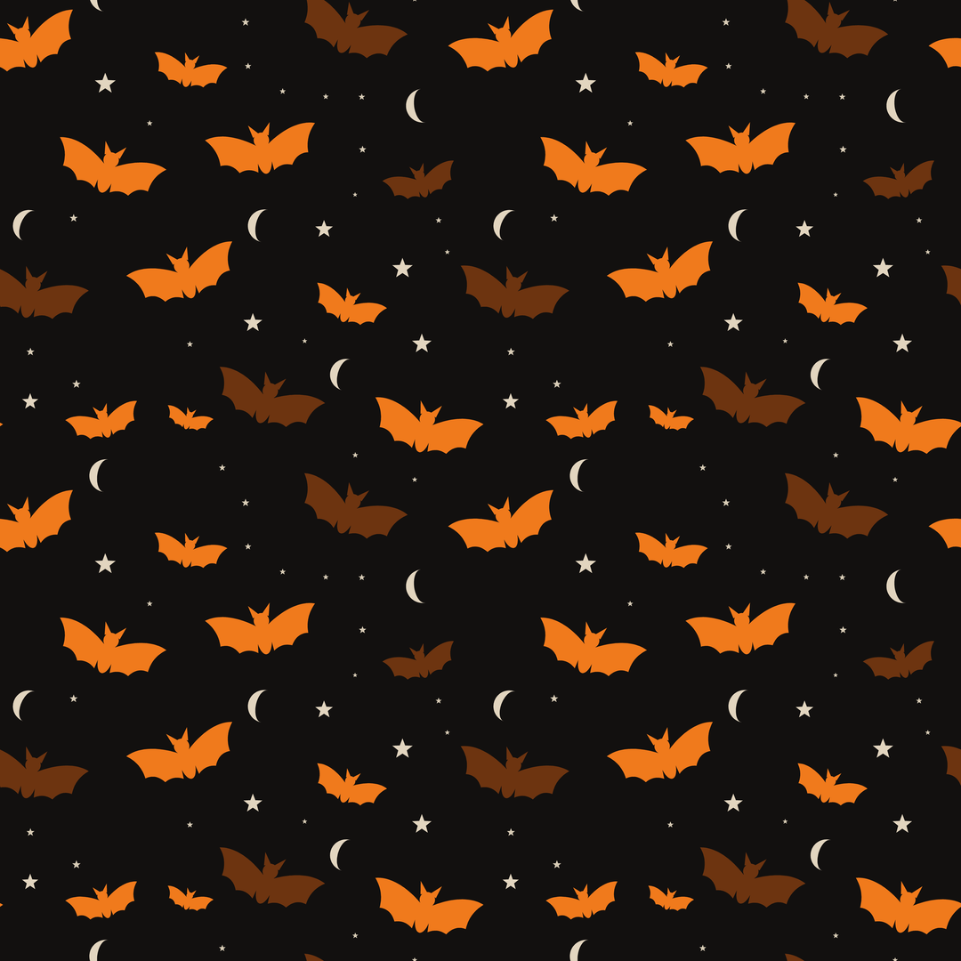 Seamless pattern tile — ember bone bat flight