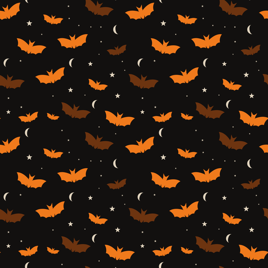 Seamless pattern tile — ember bone bat flight