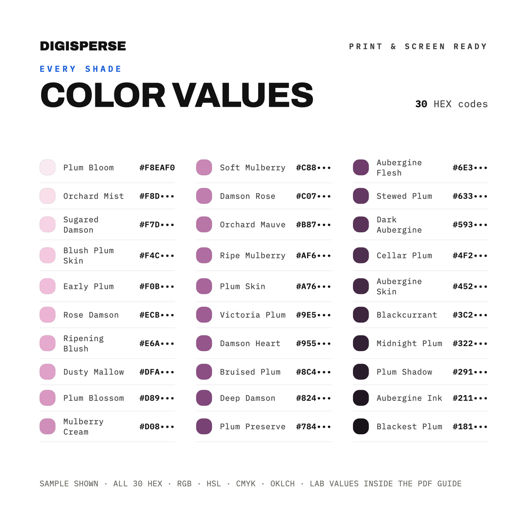 Aubergine Dusk color palette — preview image 6 of 23