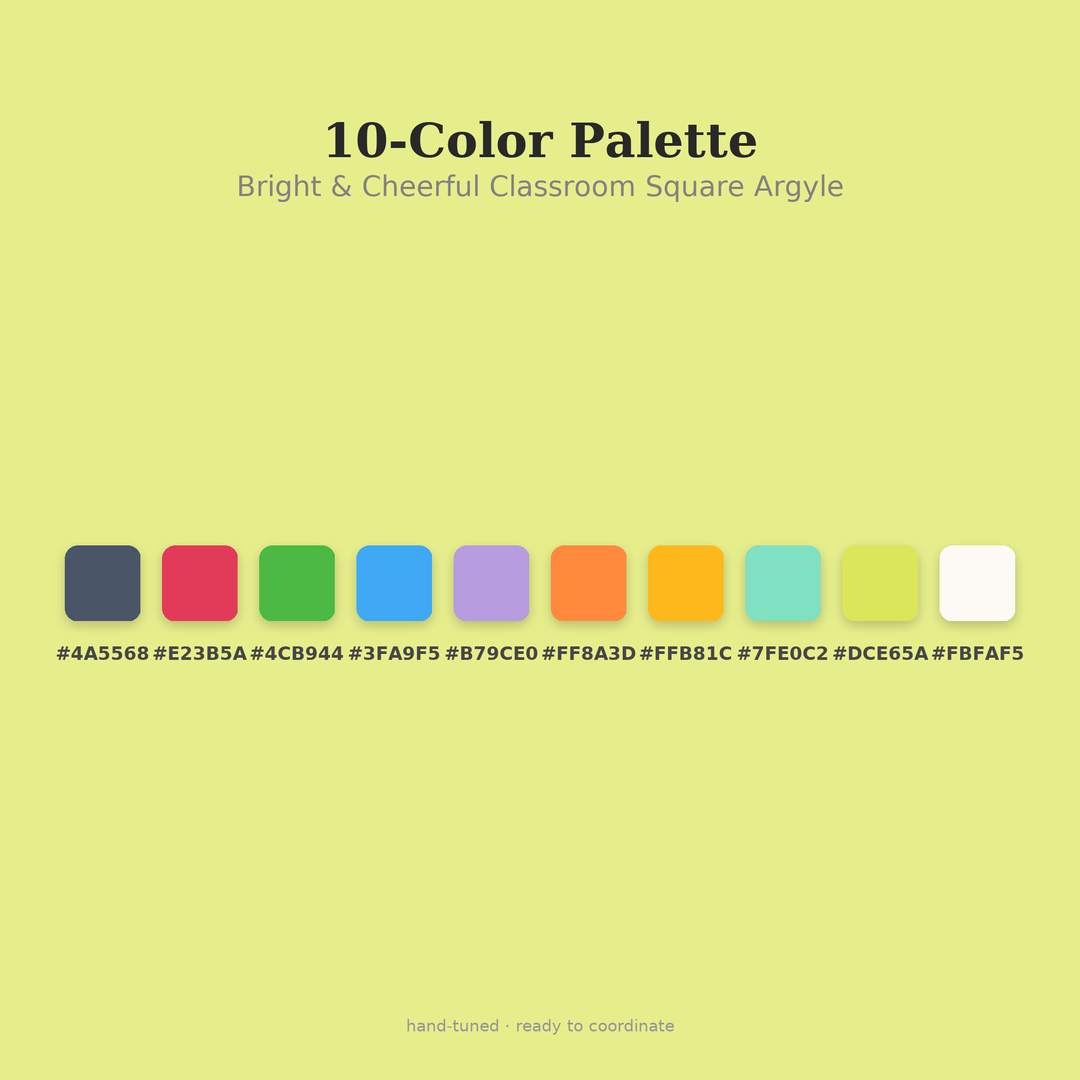 Bright Cheerful Classroom Argyle seamless pattern — preview image 2 of 10