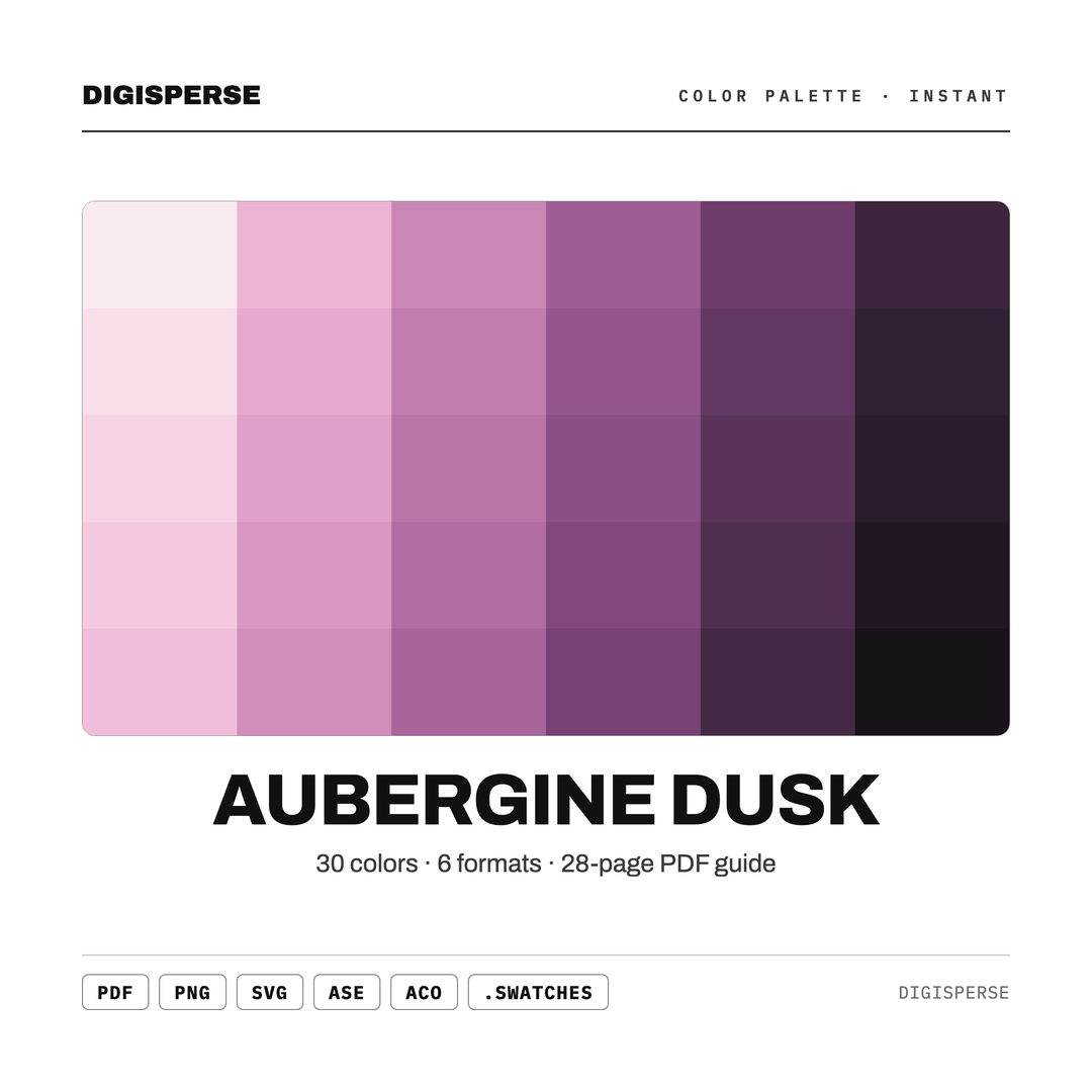 Aubergine Dusk color palette — preview image 4 of 23