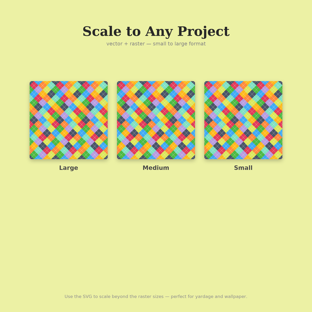 Bright Cheerful Classroom Argyle seamless pattern — preview image 10 of 10
