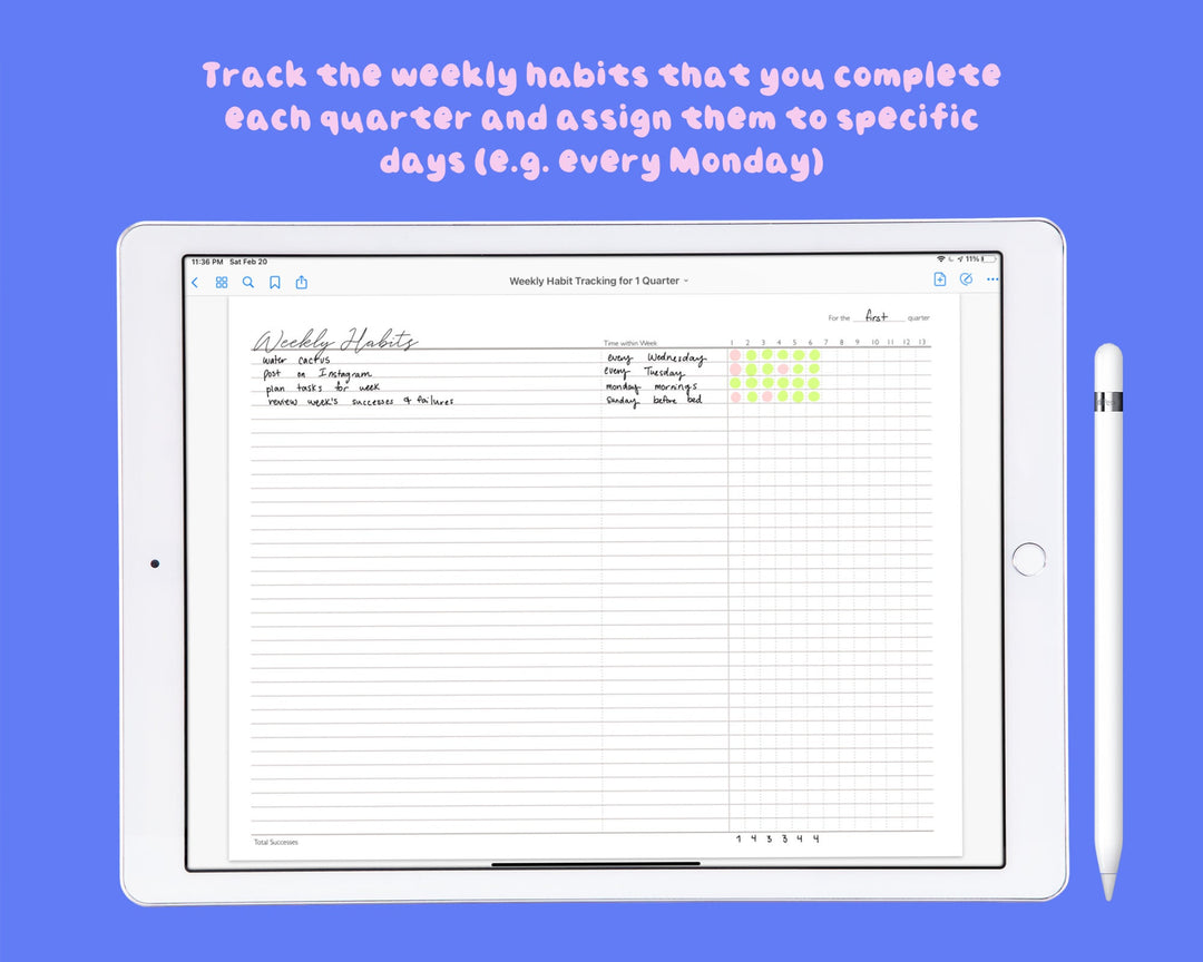 Habit Tracker Bundle – Daily, Weekly, Monthly, Annual (PDF)
