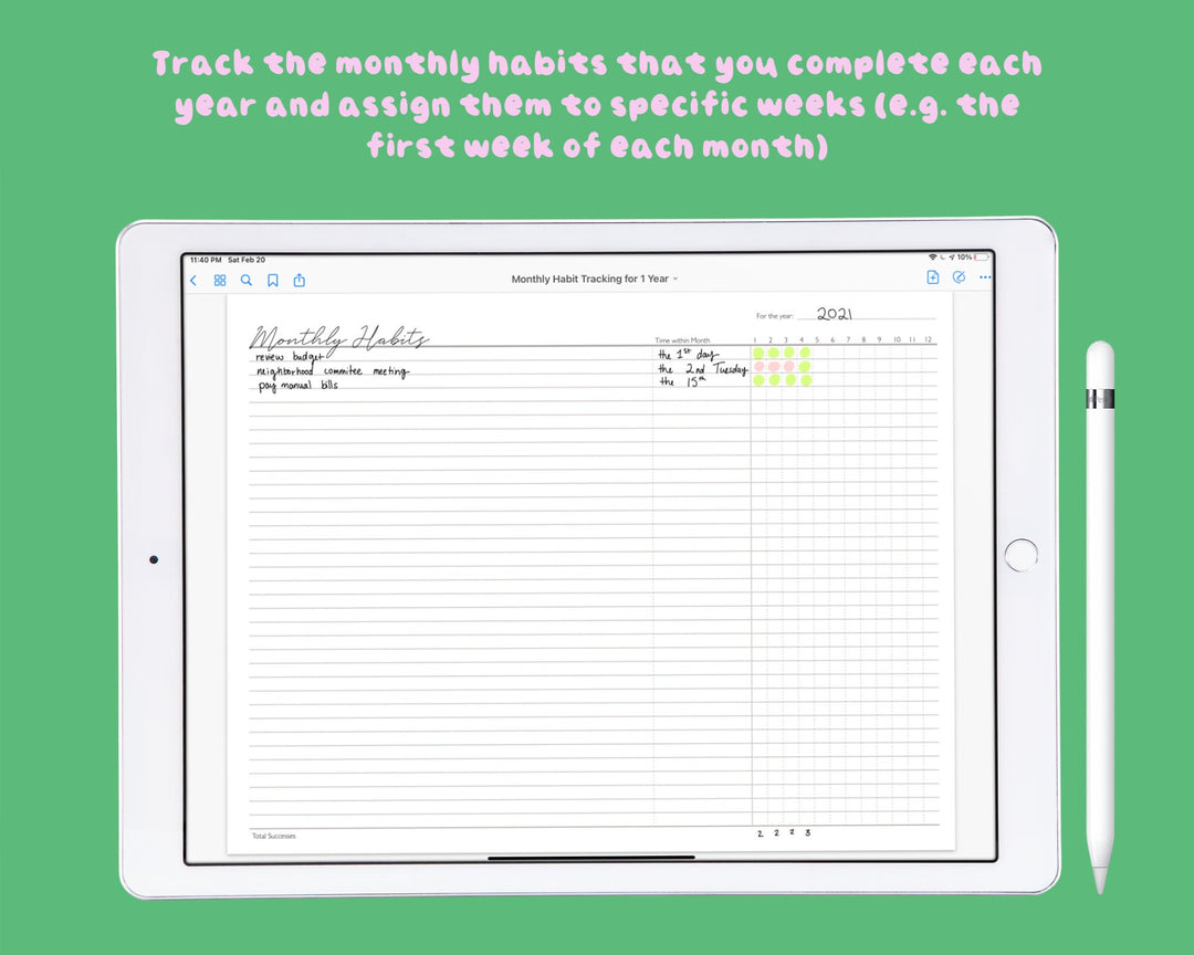 Habit Tracker Bundle – Daily, Weekly, Monthly, Annual (PDF)