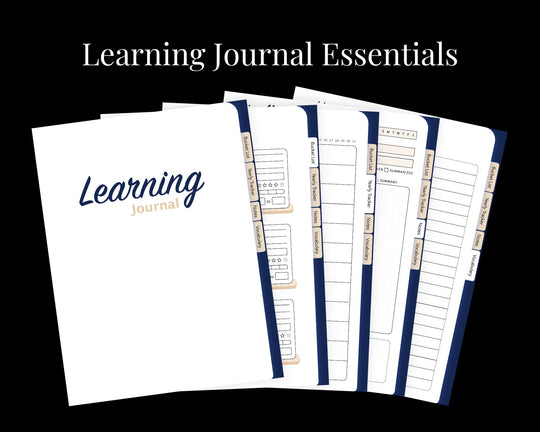 Learning Journal vector graphic set — main preview