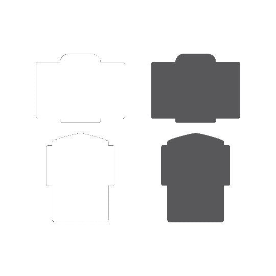 5x7 Envelope Template vector graphic set — main preview