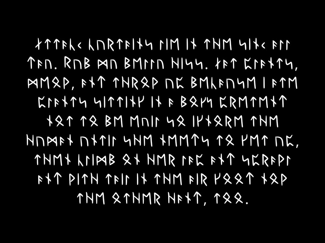 Elder Futhark Runic Font OTF TTF | Pagan Witchcraft Handwritten | Cricut Silhouette | Rune Alphabet Digital Download