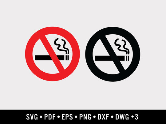 No Smoking Graphic vector graphic set — main preview