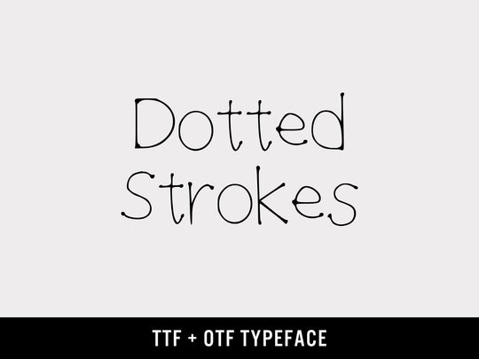 Dotted font — main preview