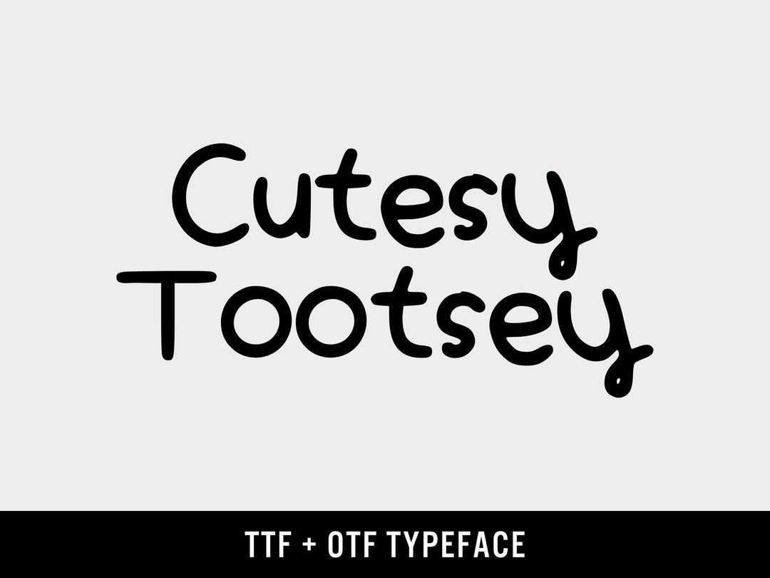 Cute Font Family OTF TTF | Kawaii Rounded Playful Bundle | Cricut Silhouette | Sweet Digital Download