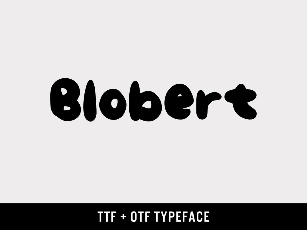 Bubble Letter Font OTF TTF | Chunky Playful Kids Bold Display | Cricut Silhouette | Digital Download