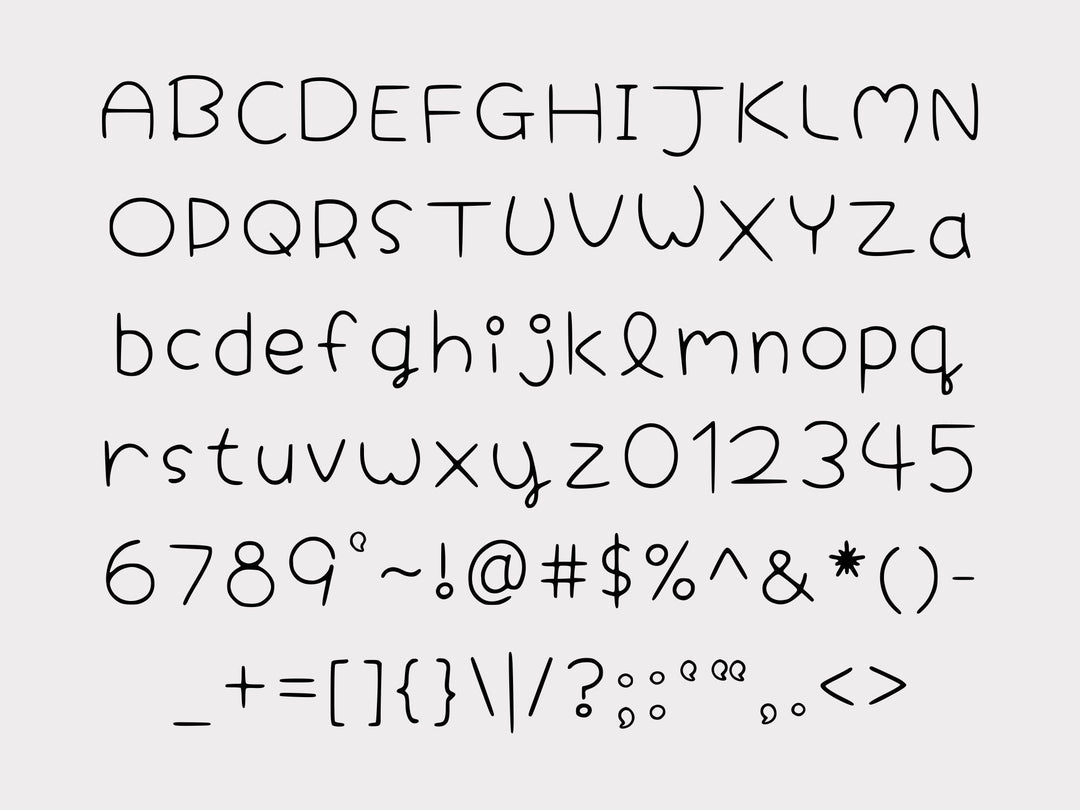 Cute Font Family OTF TTF | Kawaii Rounded Playful Bundle | Cricut Silhouette | Sweet Digital Download