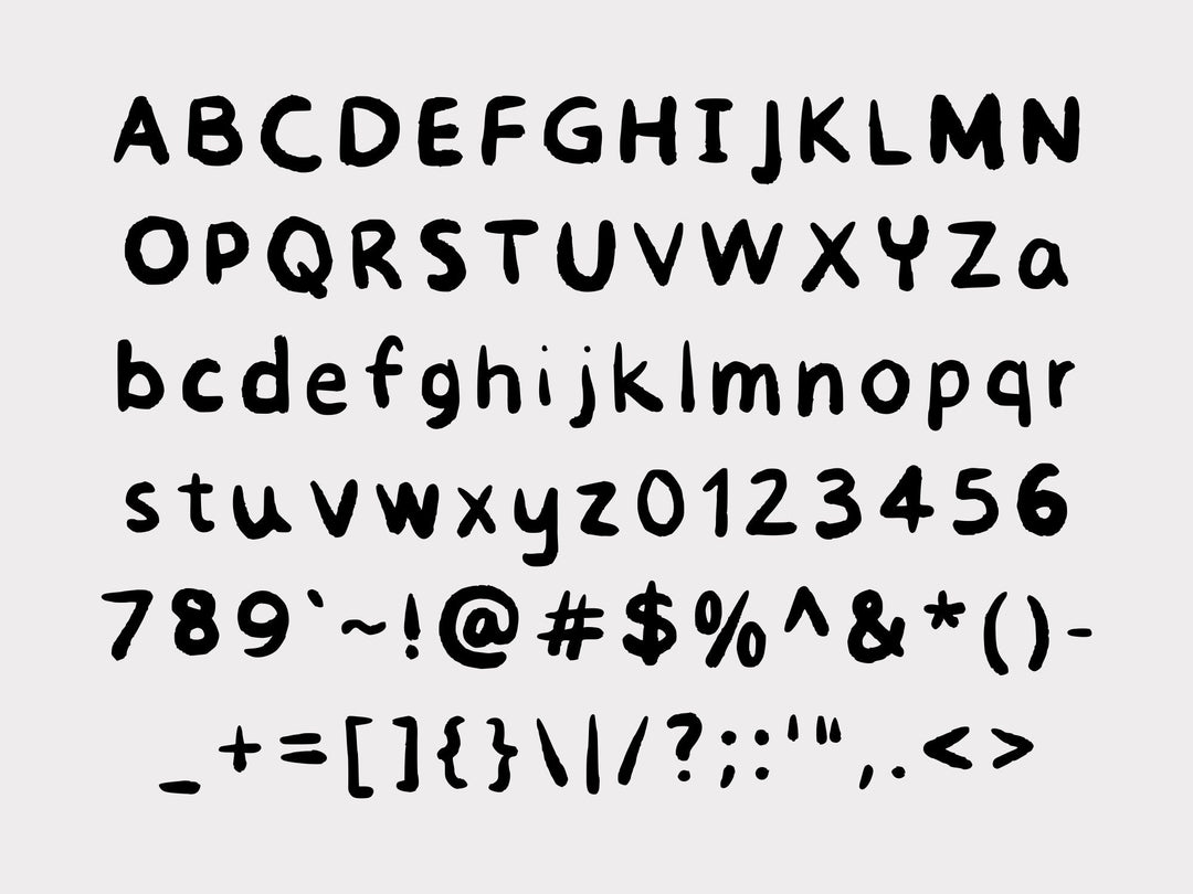 Chunky Marker Font OTF TTF | Bold Hand Lettered Display | Cricut Silhouette | Sign Making Download