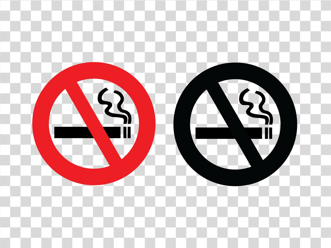 No Smoking Graphic | Includes 9 File Formats | For Design, Print, Die Cut, Sublimation, CNC