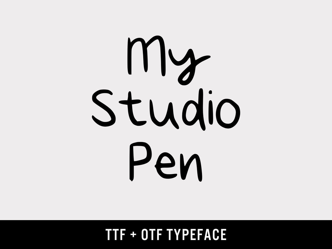 Brush Pen Font OTF TTF | Studio Artist Handwriting | GoodNotes Procreate | Cricut Silhouette Download