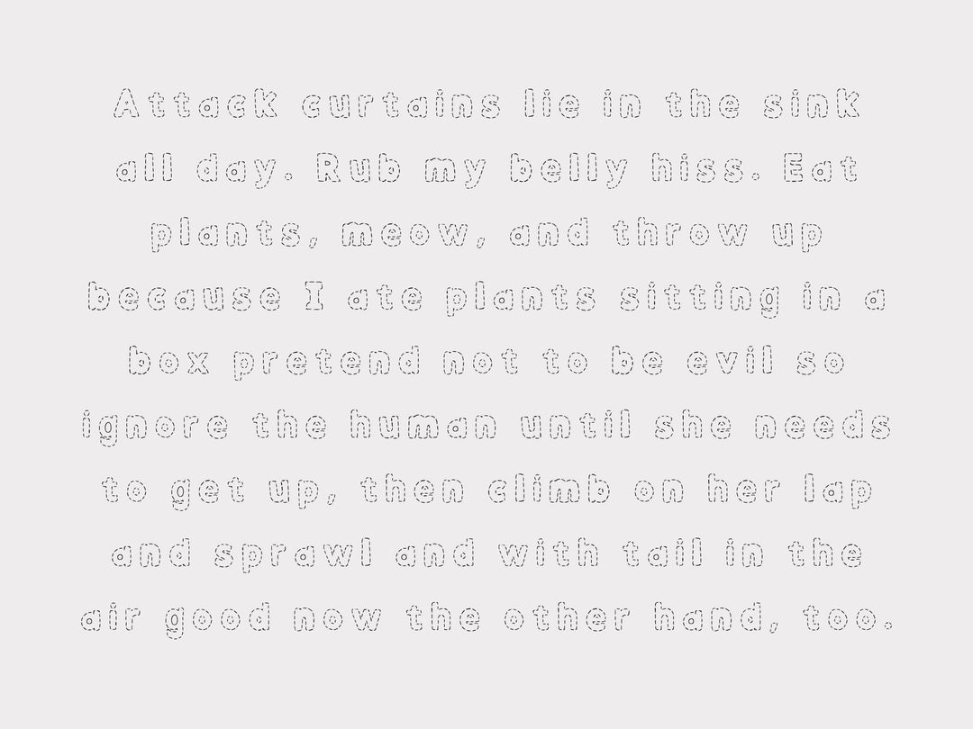 Stitch Outline Font OTF TTF | Embroidery Sewing Craft Aesthetic | Cricut Silhouette | Digital Download