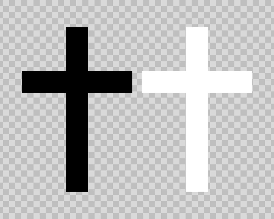 Christianity Latin Cross Vector Graphic | 12 Formats inc. SVG | Cut, Print, Design, Sublimate | Bold, High-Contrast, White, Black